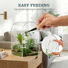 Clear Acrylic Spider Enclosure Kit with Ventilation – Pre-Assembled Habitat for