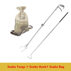 52″ Foldable Snake Tongs Grabber & 39″ Reptile Hook Catcher Tool & Hunting Bag