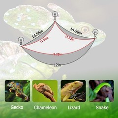 Hand-Knitted‌ Soft Lizard Hammock,Double-Layer Hammock for Bearded Dragon Tan…