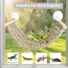 OOXYG Bearded Dragon Hammock for Window, 21.6 x 7.8 in Natural Seagrass Beard…