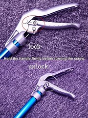 60″ Aluminum Snake Tong Reptile Grabber Tool – Wide Jaw Rattlesnake Catcher, Loc