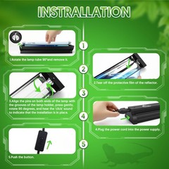 QZQ T5 UVB Reptile Light Fixture Combo Kit 8W, 10.0 UVB Light for Reptiles, T…