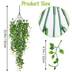 Reptile Plants Tank Habitat Decorations 2 Pcs Artificial Leaves Habitat Decor…