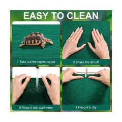 Haull 4 Pcs 24 x 47 Reptile Carpet Pet Terrarium Floor Liners B… FAST USA SHIP