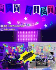 2 Pack 100W LED Black Light IP66 Waterproof, Outdoor 100W-2 Pack, Purple
