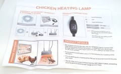 250W Chicken Heating Lamp Poultry Brooder Heat Lamp Tested Open Box