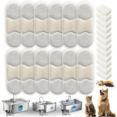 12-Pack Dog Water Fountain Filters Compatible with Zuqqony DYSJ01 12L Water F…