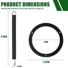 Mounting Spring Clips for Reptile Habitat Lighting Domes, Fits most reptile l…