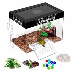 Adjustable Turtle Basking Platform, 7.9×5.5×5.5”Acrylic Turtle Topper & Dock…