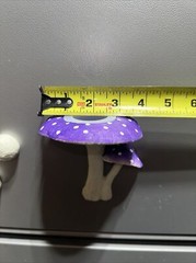 Purple reptile magnetic ledge mushroom feeder bowl .5 Oz With Food Grade Bowls