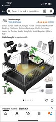 MoonOrange Small Turtle Tank Kit (Tank + Light + Filter), Acrylic Turtle Tank…