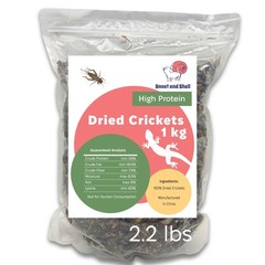 Dried Crickets (2.2 lbs) for Reptiles, Birds, and Small Pets – Natural Insect…