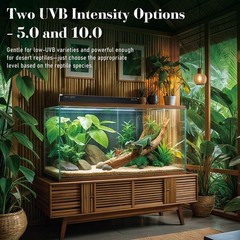 T5 HO UVB 5.0 Light Fixture with Tube 14W Tropical Hood 22.6 Inch Reptile Lamp