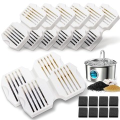 8 Pack Cat Water Fountain Replacement Filters Compatible with GIOTOHUN Most 2…