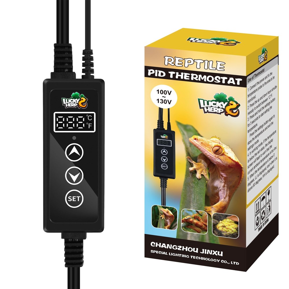 LUCKY HERP Reptile Dimming Thermostat, PID Heat Lamp Temperature Controller…