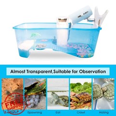 Turtle Tank with Multi-Function Areas, Easy Assembly, Ideal for Small Turtles…