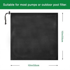 2 Pack 17.7″ x 17.7″ Pump Barrier Bag, Pond Pump Filter Bag, Black Media Bag …