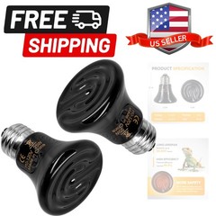 25W Mini Reptile Heat Lamp Ceramic Heat Emitter, No Light Emitting Heat Bulbs…