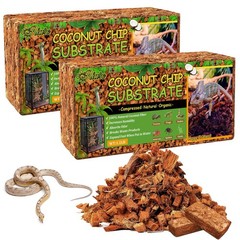 Riare 2 Pack Natural Coconut Chip Substrate for Reptiles- Compressed Coconut …