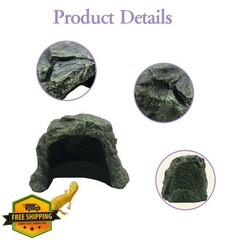 Tfwadmx Tortoise Hideout Resin Rock Cave Bendable Vines Lizards