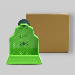 Green Reptile Feeding Bowl Reptile Corner Feeder with Suction Cup Wall Mounted