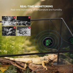 LED Digital Reptile Thermometer and Humidity Gauge Hygrometer for Snake Tank …
