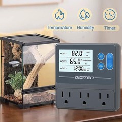 3-in-1 Temperature Humidity Timer Controller Greenhouse Reptile Plant Care New