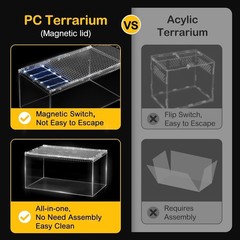 Reptile Terrarium Tarantula Spider Enclosure Tank Leopard Gecko Habitat Toy