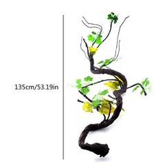 Reptile Plants Plastic Jungle Vines Branches Terrarium Plant for Bearded Dragon