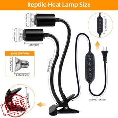 REPTI HOME Turtle Basking Light, UVA UVB Heat, 2x50W, 2x25W