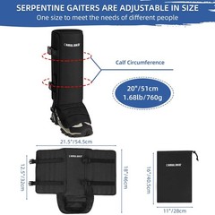 CAMULAND Snake Gaiters for Men & Women, Durable Waterproof Snake Guards for L…