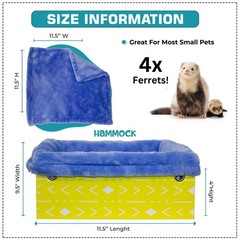 Ferret Hammock For Cage Box, use as Hanging Bed or Secure to Cage. Ferret Cag…