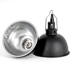 2 Pack Reptile Light Fixture, 8.5In Deep Dome Reptile Lamp Fixture, Optical Refl