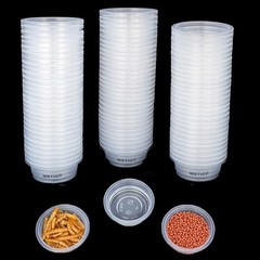 100 Pcs 0.5oz Gecko Food and Water Feeding Cups Reptile Feeder Bowls for Lizard
