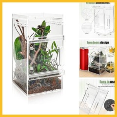 Jumping Spider Enclosure 3x3x6 Acrylic Terrarium Tarantula Reptile Cage