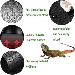 Reptile Substrate Liner Terrarium Carpet Flooring Mat Bedding 17.7×39.4 inch