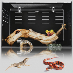 25 Gallon Reptile Tank 24″X16″X16″ – PVC Reptile Enclosure Terrarium for Leopard