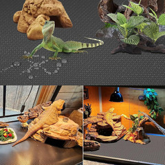 Reptile Substrate Liner Terrarium Carpet Flooring Mat Bedding 17.7×39.4 inch