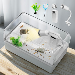 Turtle Tank Starter Habitat Kit,Complete Aquatic Terrarium Enclosure | with Filt