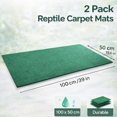 2 Pack Reptile Carpet, 39’’ X 20’’ Terrarium Bedding Substrate Liner Reptile Cag