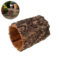 Reptile Hide Cave: Hollow Tree Trunk Hideout Hermit Crab Climbing Toys Reptile