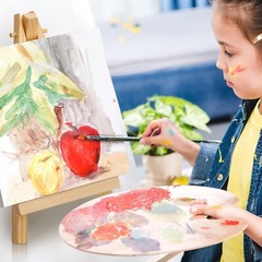 32 Pack, 4 x 4 Inch Mini Canvases with Easel Sets for Painting Small Art Stre…