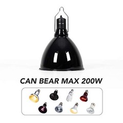 8.5″ Reptile Light Fixture 200W E26 Base, Ceramic Socket, On/Off Switch, UVB Dom
