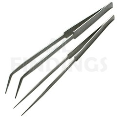 Pair 10″ Fish Tank Long Aquatic Water Plant Aquarium Straight Bent Tweezer 250mm