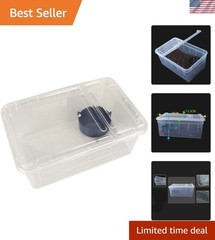 Clear Ventilated Reptile Habitat Container – Lightweight & Stackable XS For Pets