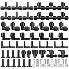 86 Pack 1/4″ Reptile Mister System Reptile Mister Nozzle Kit,360 Degree Adjus…