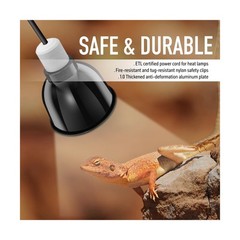 Reptile Light Fixture, 5.5” Standard Dome for Reptile Basking … FAST USA SHIP