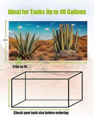 3 Pcs Reptile Background for Terrarium 40 Gallon, Bearded Dragon Tank Background
