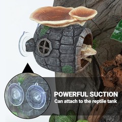 Reptile Hide – Multifunctional Hides with Suction Cup, Resin Caves for Gecko,…