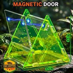 PAWALX Jumping Spider Enclosure, Green, 3.5″ Acrylic Terrarium